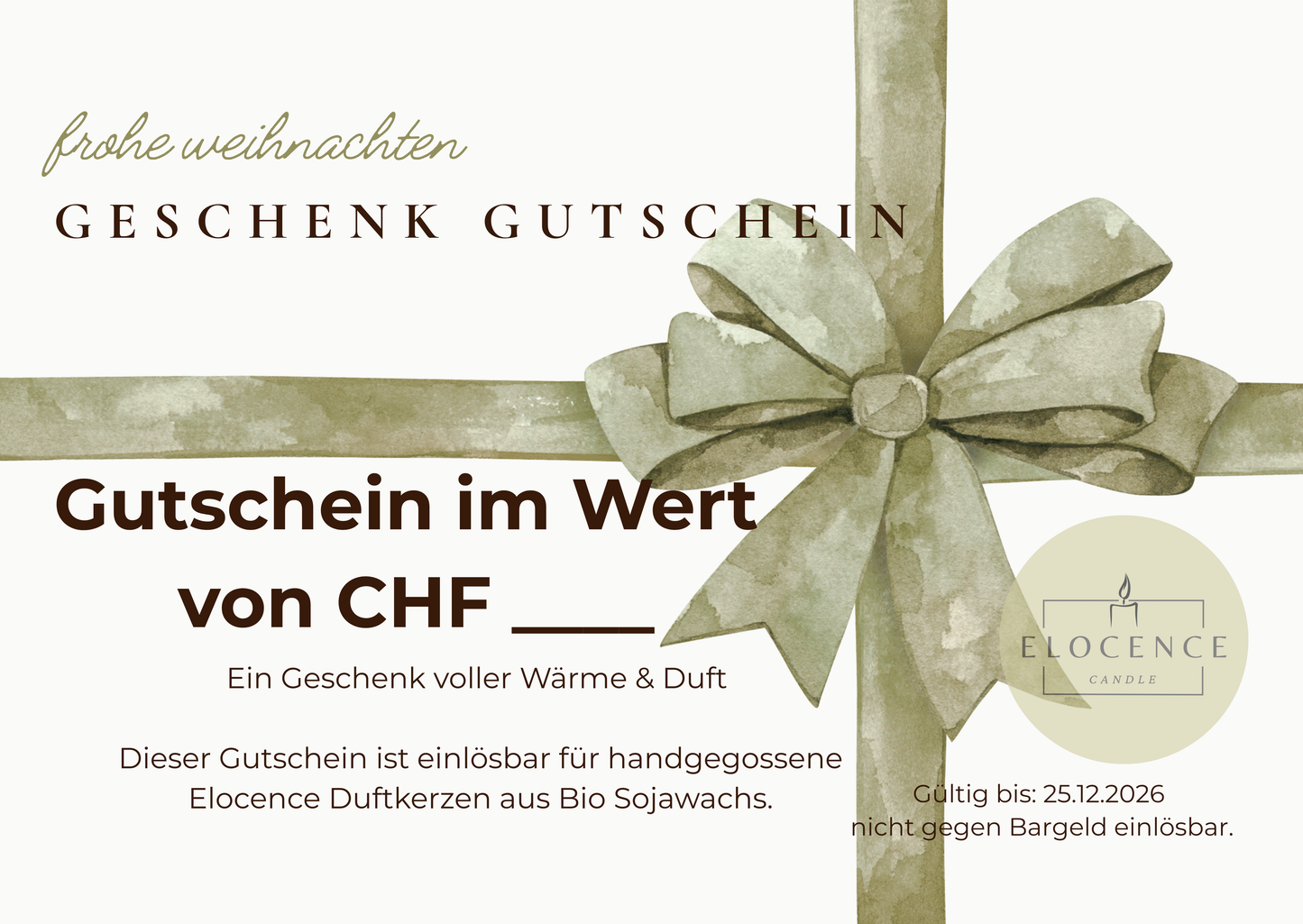 Geschenkgutschein – das perfekte Weihnachtsgeschenk